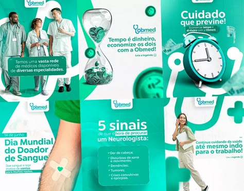 SOCIAL MEDIA CLÍNICA MÉDICA | SAÚDE :: Behance Instagram Design Layout, Fire Horse, Social Media Work, Self Branding, World Health Day, Medical Dental, Graphic Design Ads, Medical Design, Design Social Media