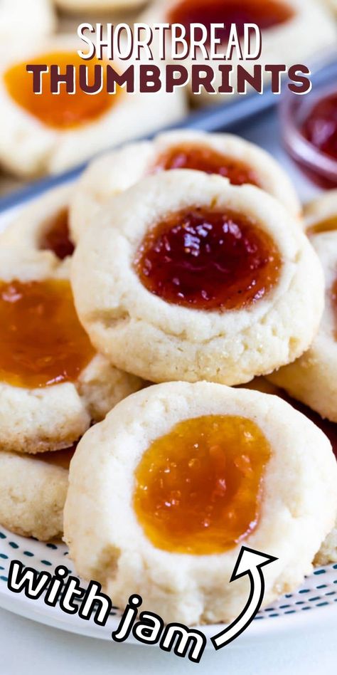 Jam Thumbprint Cookies Recipe, Jam Thumbprints, Best Thumbprint Cookies, Raspberry Thumbprint Cookies, Jam Thumbprint Cookies, Crazy For Crust, Thumbprint Cookies Recipe, Jam Cookies, Cookie Spread