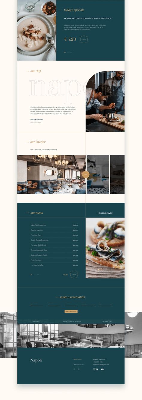 Restaurant Website Design Inspiration, Restaurant Website Design, Food Web Design, Restaurant Web, Bistro Restaurant, Greek Restaurants, Restaurant Website, Web Design Graphic, Homepage Design