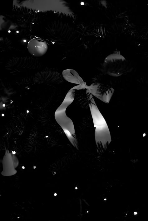 Black And White Wallpaper Christmas, Black And White Winter Photography, Black And White Christmas Aesthetic Wallpaper, Christmas Black Aesthetic, Dark Xmas Aesthetic, Black And White Christmas Background, Black And White Aesthetic Christmas, Alt Christmas Wallpaper, Black Christmas Aesthetic Wallpaper