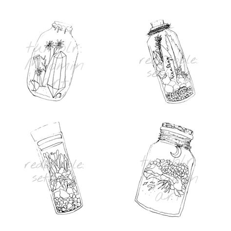 I made these doodles of healing spell jars! They contain salt, crystals, charms and more. I drew these with Micron pen and the designs are available in my Redbubble. Purchase this design on Redbubble to remove watermark. Stickers are $2.50, $1.88 when you buy 4+, and $1.25 when you buy 10+! Repin this pin and let me know in the comments if you get these stickers! Spell Jar Tattoo, Jar Tattoo, Healing Spell, Remove Watermark, Salt Crystals, Spell Jars, Micron Pen, Jar Stickers, Spell Jar