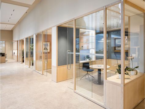 Wooden office partition 6x6 - PARTITION by 6x6 Office Partition Design, Open Office Design, Glass Partition Designs, Glass Office Partitions, Coworking Space Design, Office Dividers, Wooden Partitions, Industrial Office Design, Office Design Inspiration