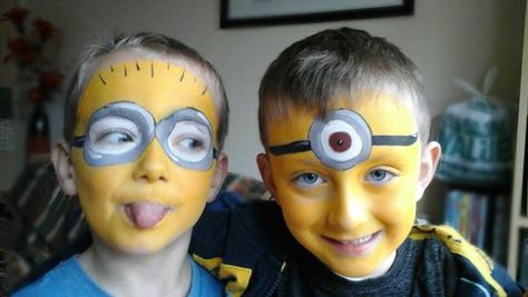 Double trouble!  #facepainter #facepainting based in @MiltonKeyn_es #kids #party #Minions Book today! Great prices! http://t.co/S1X0nv9Zg1 Minions Makeup, Minion Makeup, Minion Face Paint, Face Painting Images, Minions Kids, Minion Face, Festival Paint, Face Painting For Boys, Minion Halloween