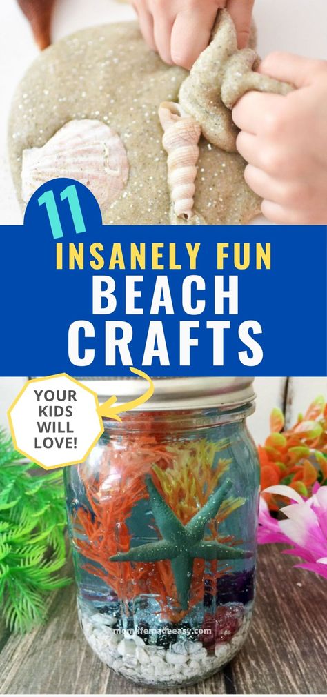 Whether it’s for gifts, for a beach themed unit, or just for FUN, these easy beach DIY crafts for Kids to Make are cute, quick, and cheap! This list of DIY craft ideas includes beach crafts for kids, for toddlers, for preschoolers, for kids at school or home and many of them you can do with paper and other basic supplies. #activitiesforkids #earlylearning #forkids Beach Crafts For Kids, Curriculum Night, Beach Crafts Diy, Beach Themed Crafts, Boat Crafts, Beach Week, Sand Crafts, Vbs Crafts, Summer Crafts For Kids