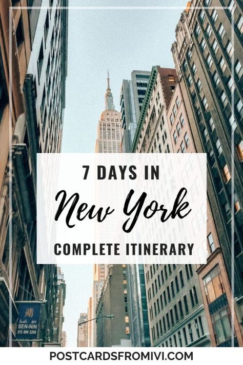 7 day itinerary for New York #NewYork #NYC 7 Days In New York, New York Itinerary, York Outfits, Nyc Itinerary, 7 Day Itinerary, Trip To New York City, Liberty Island, New York Outfits, Chelsea Market