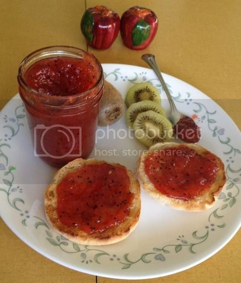 Kiwi Jam, Male Flowers, Refrigerator Jam, Kiwi Vine, Cross Pollination, Low Sugar Jam, Kiwi Strawberry, Homemade Jelly, Strawberry Kiwi