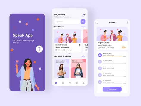 Ui Design Mobile, Ux App Design, App Design Layout, Medical App, Language Apps, Learn A Language, Mobile App Design Inspiration, App Interface Design, Interactive Lessons