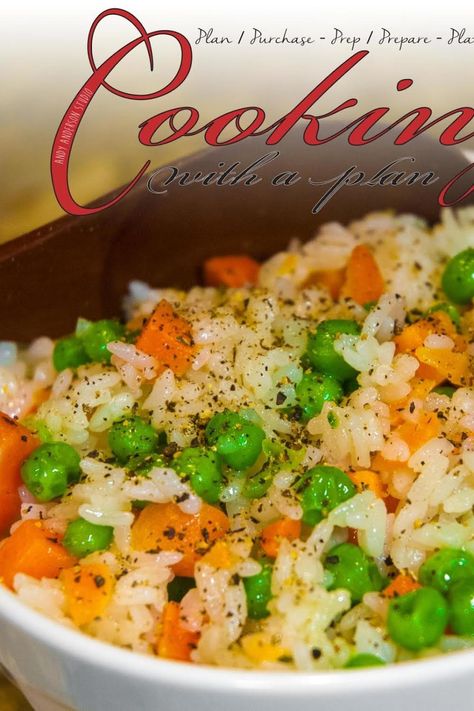 Rice With Peas And Carrots, Peas And Carrots Recipe, Rice With Peas, Carrot Recipes Side Dishes, Andy Anderson, Rice Side Dish Recipes, Peas And Carrots, The Usual Suspects, Rice Side Dishes