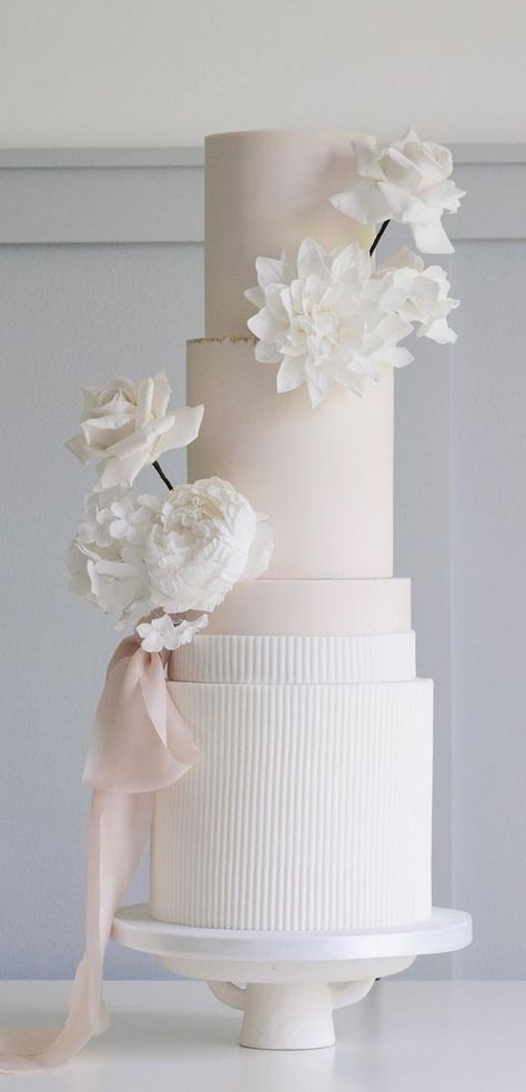 wedding cake, wedding cake ideas, wedding cakes 2023, wedding cake designs, classic wedding cake, wedding cake trends, wedding cake decorating Two Tiered Wedding Cakes, Neutral Cake, Cake Ideas Wedding, Wedding Cake Trends, Textured Wedding Cakes, Sunflower Wedding Cake, Painted Wedding Cake, Spring Wedding Cake, Wedding Readings