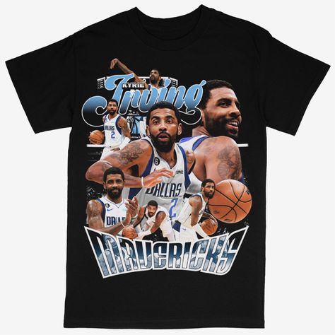 Beyond Dope  Kyrie Irving Dallas Mavericks NBA Basketball Tee Basketball Tshirts Designs Ideas, Irving Nba, Basketball Streetwear, Mavericks Basketball, Basketball T Shirt Designs, Basketball Tees, Basketball Photography, Style T Shirts, Kyrie Irving