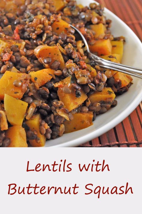 Butternut Squash Side Dish, Healthy And Fitness, Butternut Squash Cooking, Butternut Recipes, Lentil Dishes, Chicken And Butternut Squash, Butternut Squash Recipes, Lentil Recipes, Supper Recipes