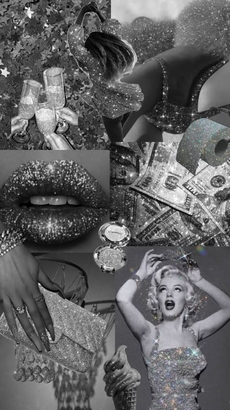 Luxury Glam Aesthetic, Black Sequin Aesthetic, Glitz And Glam Aesthetic Wallpaper, Glitz And Glam Wallpaper, 90's Glam Aesthetic, Silver Baddie Aesthetic, Glam Life Aesthetic, Bougie Aesthetic Wallpaper, Glam Wallpaper Phone