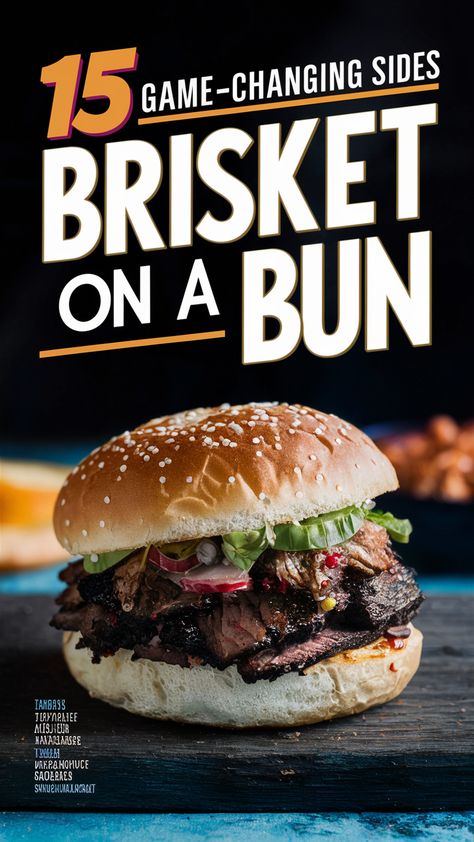 🤤🍔 Elevate your brisket sandwich game with these mouthwatering side dish ideas! #brisket #sandwich #sidedish Brisket Sandwiches Ideas For Party, Brisket Sandwiches Ideas, What To Serve With Brisket, Bbq Brisket Sandwich, Brisket Side Dishes, Brisket Sides, Brisket Sandwiches, Beef Brisket Sandwich, Brisket Burger