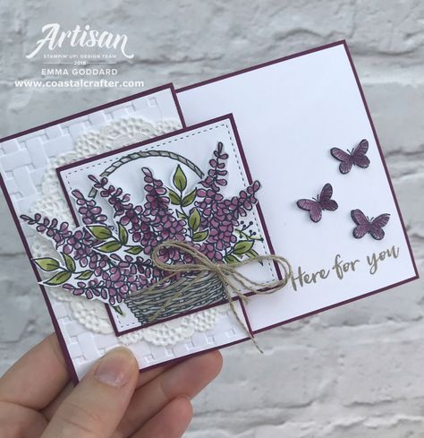 Hi, Just a quick post from me to share the cards from this weeks Facebook live. If you would like to catch me live, I post a video every Sunday at ... Lavender Stamp, Painted Lavender, Flower Dies, Cardmaking Ideas, Spring Cards, Fancy Fold Cards, Butterfly Cards, Stamping Up Cards, Facebook Live