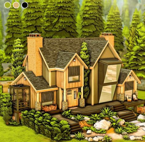 Sims 4 Roof Cc, Sims 4 Roof, Grass Roof, Sims Builds, Build Inspiration, Sims Ideas, Sims 4 House Design, Building Games, Los Sims