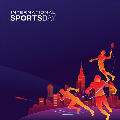 Sport Day Poster Design, Sport Day Poster, Sports Day Poster Design, Sporty Sublimation Design For Sports Events, Sports Day Illustration, International Sports Day, Sports Day Banner Design, Sports Day Banner, Sports Day Poster