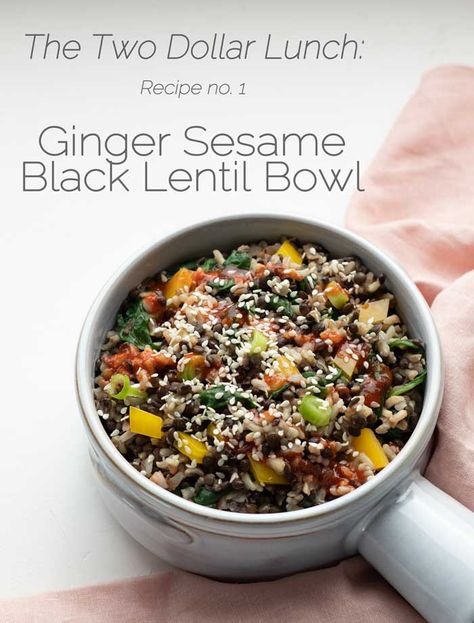 Recipes With Black Lentils, Uni Recipes, Firehouse Recipes, Lentil Bowl, Bariatric Lifestyle, Spinach And Rice, Vegan Lentil Recipes, Lentils Recipes, Lentil Recipes Healthy