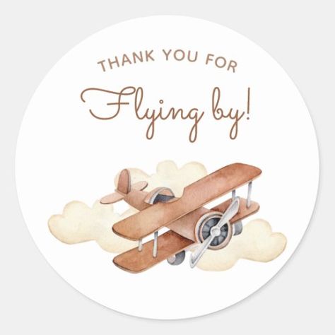 Aviation Party Ideas, Airplane Party Theme, 1st Photoshoot, Vintage Airplane Birthday Party, Boy Birthday Favors, Photography Stickers, Sticker Photography, Usa Illustration, Aviation Party