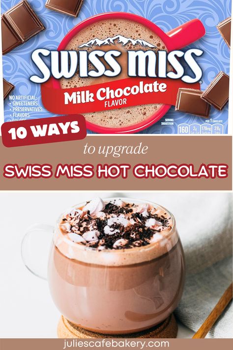 Swiss Miss hot chocolate Swiss Hot Chocolate Recipe, Hot Chocolate Mix With Coffee Creamer, Recipes Using Swiss Miss Hot Chocolate, Swiss Miss Recipes, Homemade Swiss Miss Hot Chocolate, Swiss Miss Hot Chocolate Cookies, Crockpot Hot Chocolate With Swiss Miss, Crockpot Hot Chocolate Recipe Swiss Miss, Swiss Miss Hot Chocolate Crock Pot