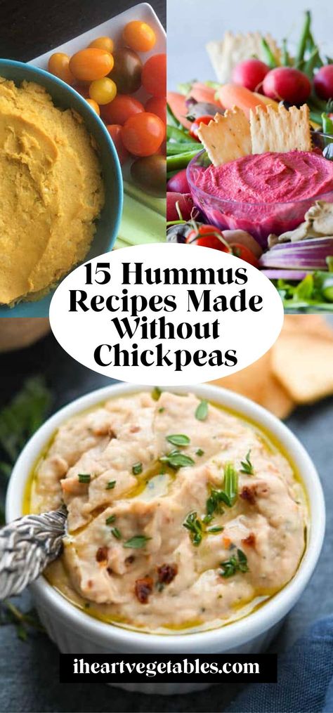 If you want to make hummus but you don’t have any chickpeas, try one of these unique “hummus” recipes! Although hummus is technically a dip made with chickpeas, there are plenty of tasty ways to make a similar type of dip with anything from cauliflower to white beans. Switch up your spreads with one of these delicious ideas. Unique Hummus Recipe, White Bean Hummus Recipe, Spreads And Dips, Bagel Sandwich Recipes, Lentil Hummus, Pesto Hummus, Chickpea Hummus, Cauliflower Hummus, White Bean Hummus