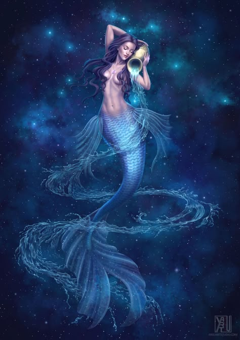 Bedroom Canvas Art, Aquarius Art, Mermaid Photography, Bawah Air, Mermaid Artwork, Fantasy Mermaids, Mermaid Pictures, Mermaid Aesthetic, Mermaids And Mermen