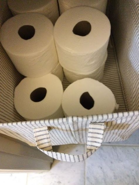 Keep extra rolls on hand and in an organized fashion to ensure that you never run out. Toilet Roll Basket, Shoe Hanger, Anthropologie Inspired, Toilet Paper Rolls, Toilet Paper Storage, Paper Roll Holders, Cool Wall Decor, Blanket Ladder, Straw Basket