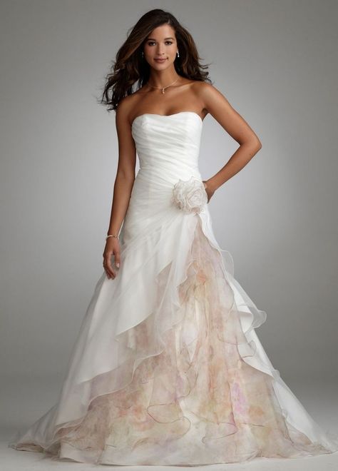 Cute dress so unique. I can't believe this doesn't have a site attached to it!!! If anyone finds this dress I need the site!!! Please help!!! Davids Bridal Wedding Dresses, Organza Wedding, Used Wedding Dresses, A Wedding Dress, Dress Sale, Davids Bridal, Beautiful Wedding Dresses, Wedding Attire, Beautiful Gowns