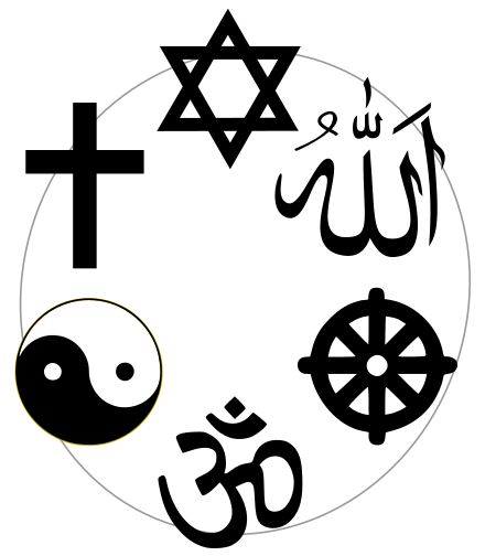 World religions - Wikipedia Religions Symbols, Religion Tattoos, Symbols Tattoo, Norms And Values, Buddhist Practices, Religious Symbols, World Religions, Religious Studies, Symbolic Tattoos