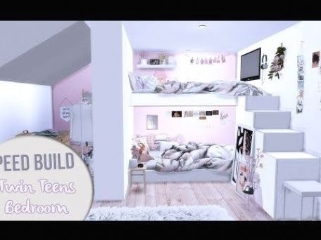 Full Size Bedroom Sets, Twin Bedroom Sets, Teens Bedroom, Sims 4 Speed Build, Sims 4 Bedroom, Sims 4 Children, Casas The Sims 4, Sims 4 Teen, Twin Bedroom