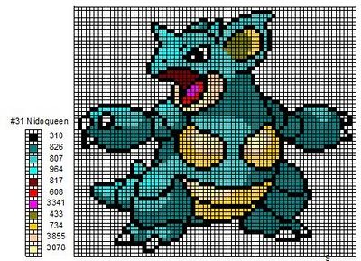 spg1_031 Pokemon Quilt, Pokémon Crochet, Pixel Pokemon, Pokemon Cross Stitch Patterns, Pokemon Pixel, Pokemon Cross Stitch, Pokemon Bead, Crochet Pokemon, Pixel Art Pokemon