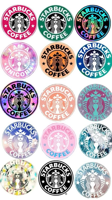 Starbucks Stickers, Tatuaje Hello Kitty, Sticker Design Ideas, Starbucks Aesthetic, Penanda Buku, Ear Tattoos, Cute Laptop Stickers, Stitch Drawing, Starbucks Logo