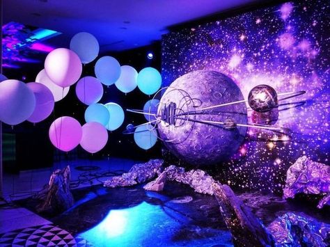 Sci Fi Party, Universe Theme, Galaxy Party, Galaxy Wedding, Planets And Stars, Prom Themes, Space Theme Party, Outer Space Party, Dance Themes