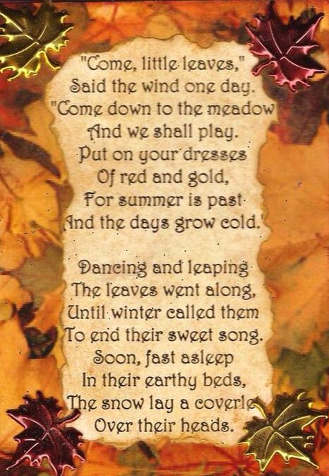 What a beautiful poem * AUTUM - FALL - LEAVES - THANKSGIVING - PUMPKINS…                                                                                                                                                     More Autumn Poems, Behind Blue Eyes, I Love Autumn, Autumn And Halloween, Fall Is In The Air, Autumn Love, Seasons Autumn, Love Autumn, Autumn Quotes