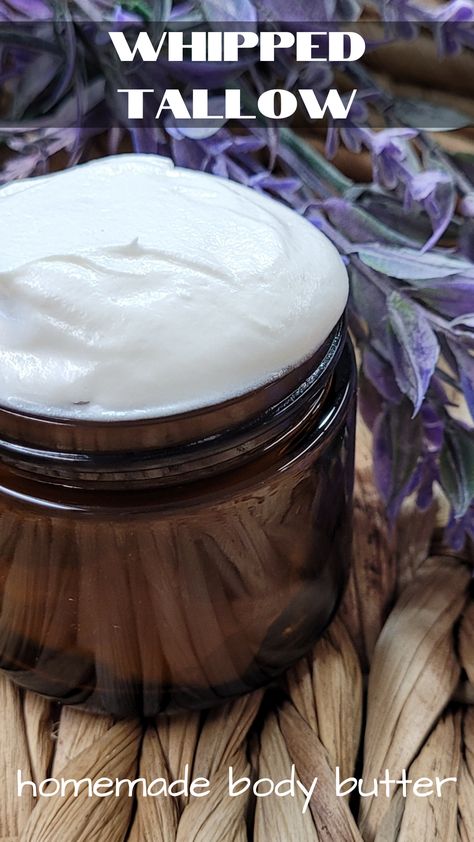 How To Make Lavender Whipped Tallow - Traditional Home Living Tallow Recipes, Tallow Cream, Tallow Recipe, Crunchy Life, Face Cream Recipe, Whipped Tallow, Gaps Recipes, Tallow Soap, Whipped Lotion