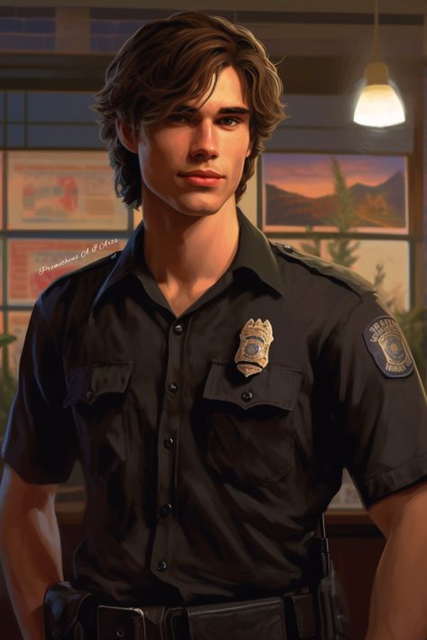 Male Police Officer Character Design, Police Character Art, Young Male Character Art, Police Character Design, Ghost Oc Male, Police Officer Art, Cyberpunk Character Male, Dragons Pictures, Police Art