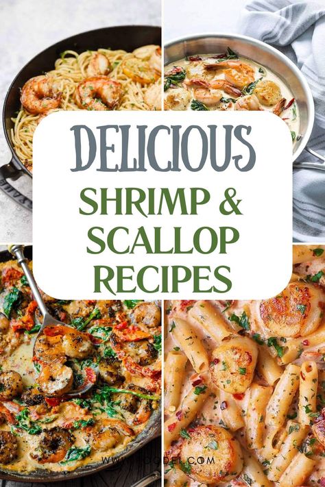 Shrimp and Scallop Recipes - Spice Up Your Meal Today! Healthy Scallop Recipes, Scallop Recipes Healthy, Shrimp And Scallop Recipes, Scallops And Shrimp, Pasta Appetizers, Scallop Dishes, Flavorful Shrimp, Shrimp Scallops, Baked Shrimp