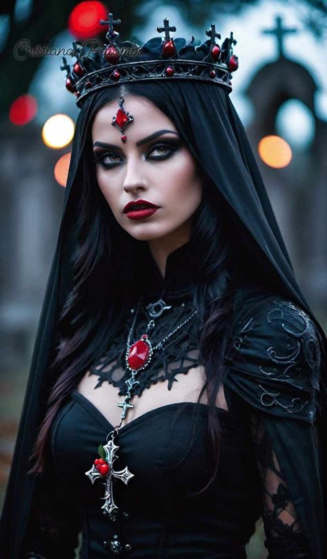 Gothic Photoshoot, Vampire Costume Women, Macabre Fashion, Goth Disney Princesses, Goth Queen, Dark Romantic Wedding, Biker Girl Outfits, Goth Vampire, Gothic Princess