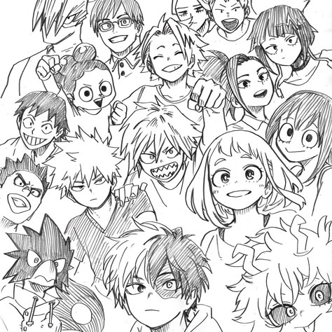 Mha Characters, Bakugou Manga, Class 1 A, Ochako Uraraka, Boku No Hero Academia Funny, My Hero Academia Episodes, My Hero Academia Manga, Anime Sketch, Art Inspiration Drawing