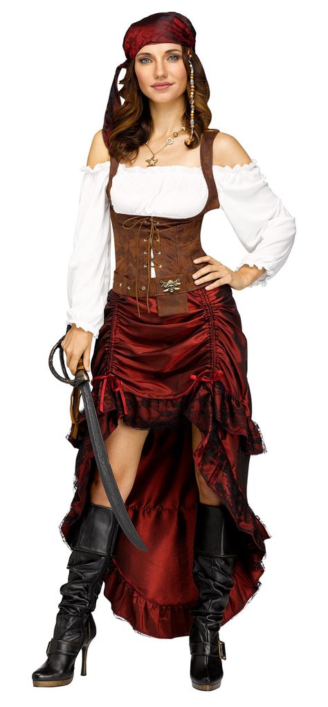 Women #Pirate Wench Costume Adult Pirate Costume, Halloween Costumes Women Scary, Queen Halloween Costumes, Pirate Dress, Female Pirate Costume, Pirate Queen, Pirate Halloween Costumes, Plus Size Costume, Pirate Outfit