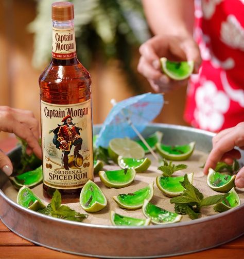 National Rum Day: Captain Morgan’s Favorite Holiday Rum Jello Shots, Spiced Rum Recipes, How To Make Jello, Captain Morgan Rum, Rum Recipes, Pudding Shots, Cocktail Shots, Jello Shot Recipes, Rum Cocktails