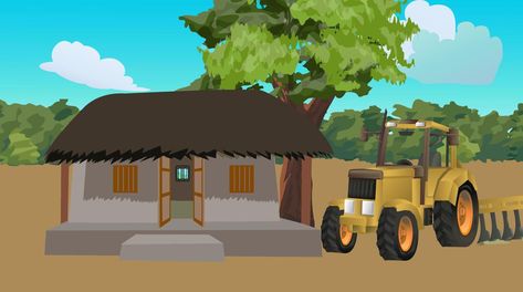 Poor house indian for cartoon animation. Poor House Drawing, Asian Village, House Indian, Village Scene Drawing, 2d Background, Poor House, Jewelry Packaging Diy, Thatched House, House Cartoon