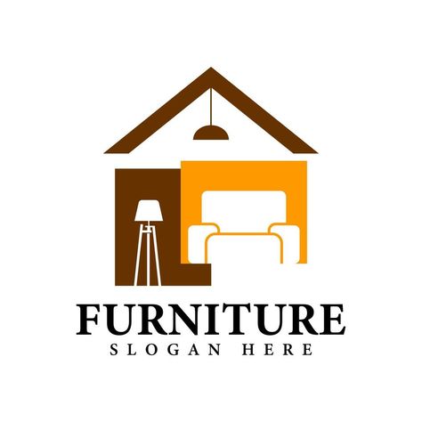 Furniture logo design Vector Furniture, Appliance Logo, Logo Clipart, Interior Logo, Furniture Logo, Company Logo Design, Logo Illustration, Couples Poses For Pictures, Bullet Journal Ideas Pages