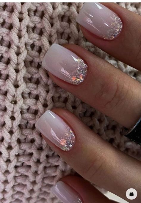 Ombre Nails Glitter, Work Nails, Pink Acrylic Nails, Bridal Nails, Fancy Nails, Chic Nails, Short Acrylic Nails, Powder Nails, Gorgeous Nails