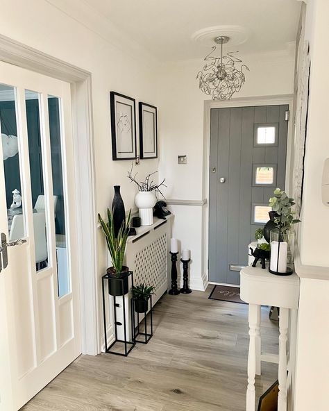 When you’ve got a great-looking front door, you’ll want to show it off as much as you can… Why not make it a highlight of your inside as well as outside? Our full selection of door colours are also available on the inside – so it’s never been easier to find the right style for your interior design. Check out our Door Designer today: 🚪: Palermo with French Grey interior 📷: @the.whitesideoflife on Instagram Installer: Banks & Sons Grey Front Door Interior, Solidor Door, French Grey Interiors, Inside Front Door, Grey Front Door, Front Door Inside, Entrance Hall Decor, Front Door Interior, Front Door Styles