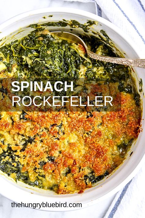 Spinach Rockefeller, Cooked Spinach Recipes, Spinach Dishes, Rockefeller Recipe, Spinach Side, Spinach Casserole Recipes, Spinach Side Dish, Recipe Vegetables, Parmesan Butter