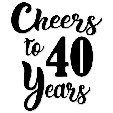 Cheers To 40 Years, Cards Cake, 40th Anniversary Party, Festive Design, 40th Anniversary, Anniversary Party, Anniversary Parties, Celebration Party, 40th Birthday