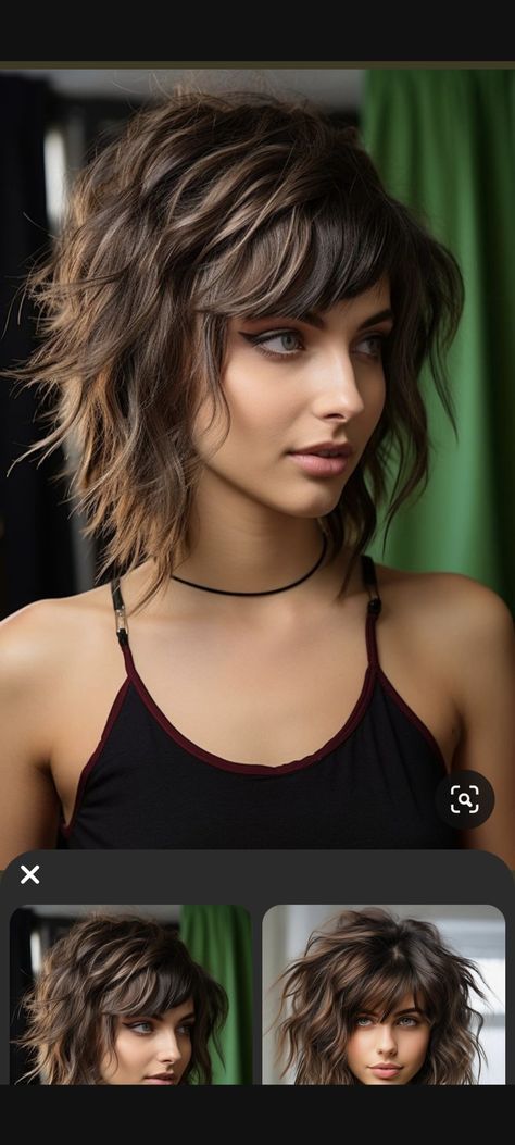 Rocker Curly Hairstyles, Short Layered Medium Length Hair, Short Choppy Haircuts Straight Hair, Cute Haircuts For Thick Wavy Hair, Shag Layered Hairstyles Medium, Shoulder Length Textured Haircut, Medium Shaggy Hairstyles Choppy Layers, Short Hair Shaggy Layers, Messy Shag Hairstyles