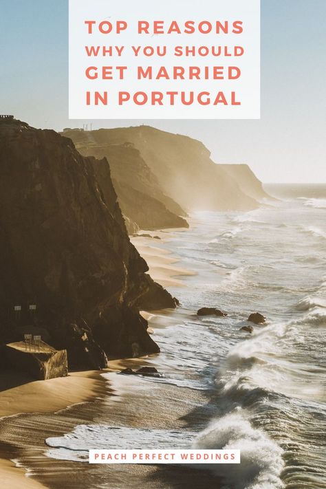 If you’re one of those couples who are dreaming of a magical sunset beach wedding, read on to find out why Portugal can be the best country for your destination wedding in Europe. Aside from its scenic coastline, we will also walk you through some fascinating facts about Portugal that will make you want to consider it for a European vacation and elopement. Sunset Beach Wedding, Reasons To Get Married, Sunset Beach Weddings, Magical Sunset, Elopement Beach, Portugal Wedding, European Vacation, Cool Countries, Sunset Beach