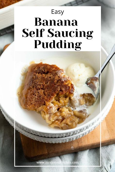 Banana Toffee Pudding, Banana Sauce, Banana Toffee, Over Ripe Bananas, Self Saucing Pudding, Banana Caramel, Desserts Ice Cream, Toffee Sauce, Skillet Pan