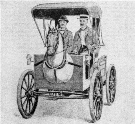 The harebrained idea to help horses get used to horseless carriages | Hagerty Media Mercedes 500, Horseless Carriage, Horse Behavior, Hunting Cabin, Battle Creek, Wooden Horse, Combustion Engine, The Switch, Horse Head